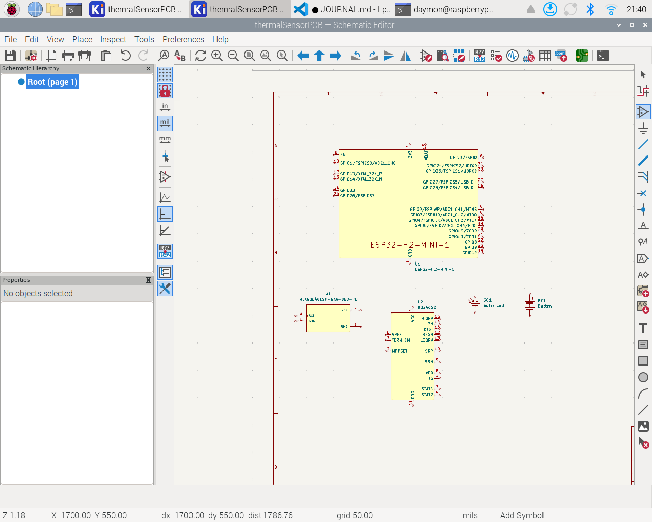 Footprints laid out in KiCAD