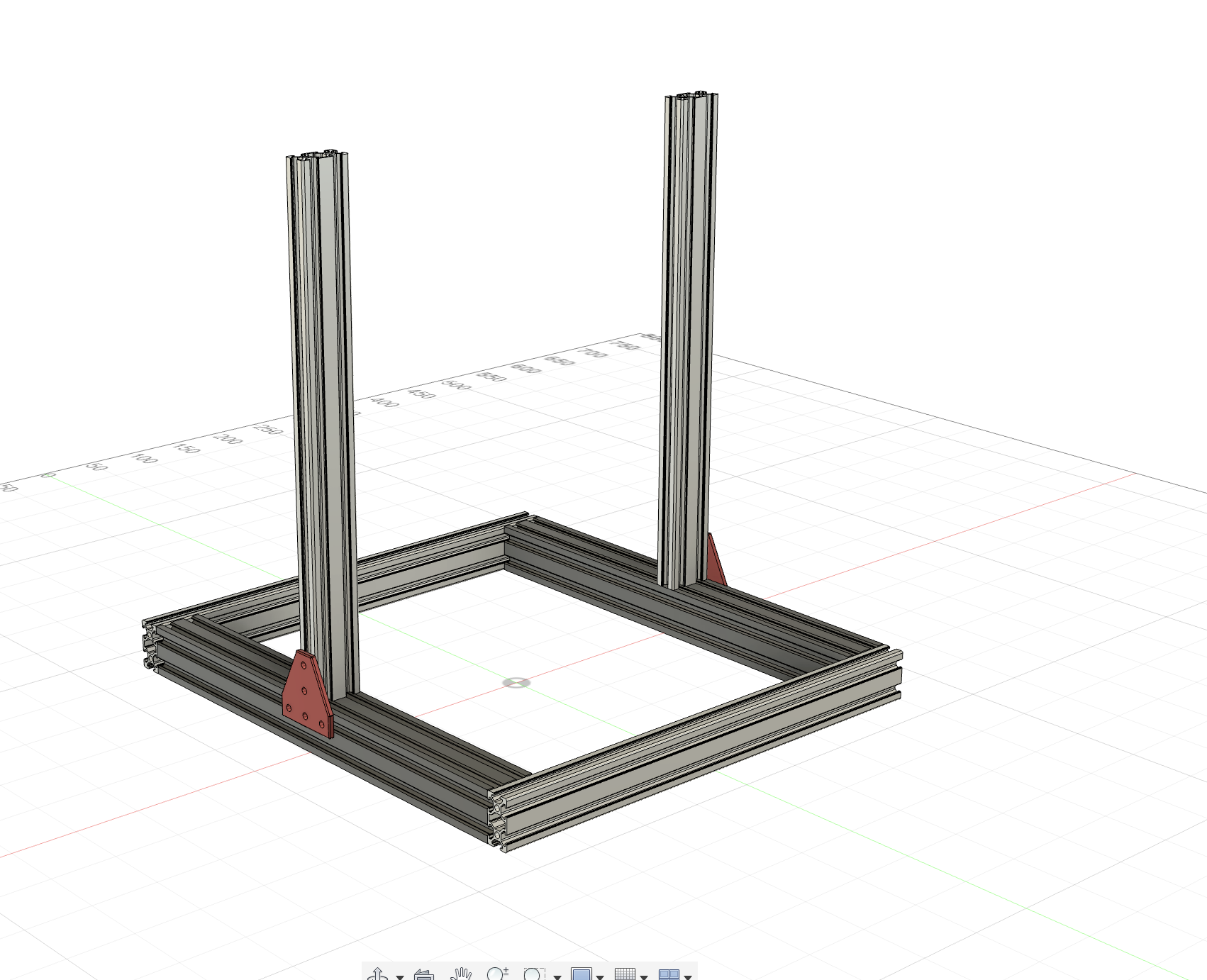 pic of fusion 360 with the almost complete frame