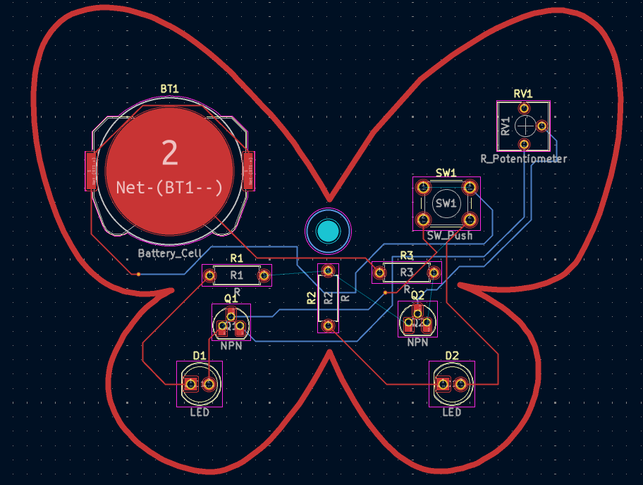 PCB after routing
