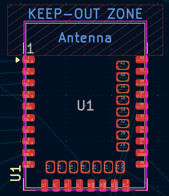 E73 footprint