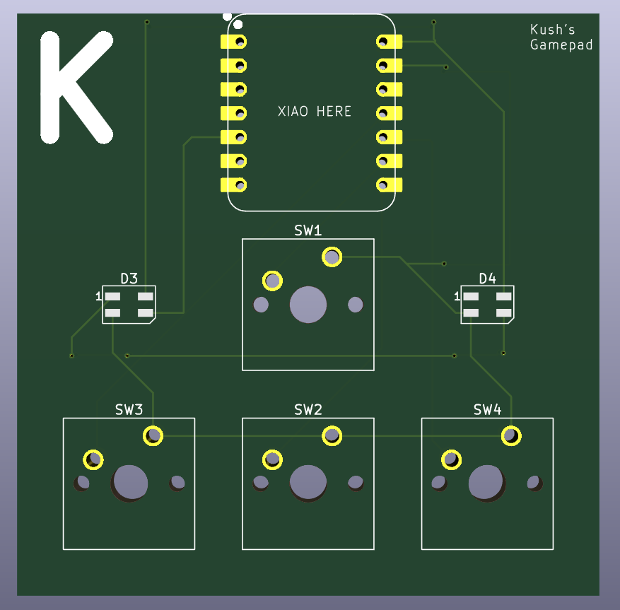 pcb in 3d viewer front