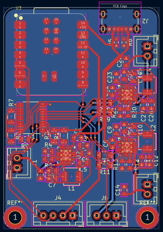 Complete routed PCB layout
