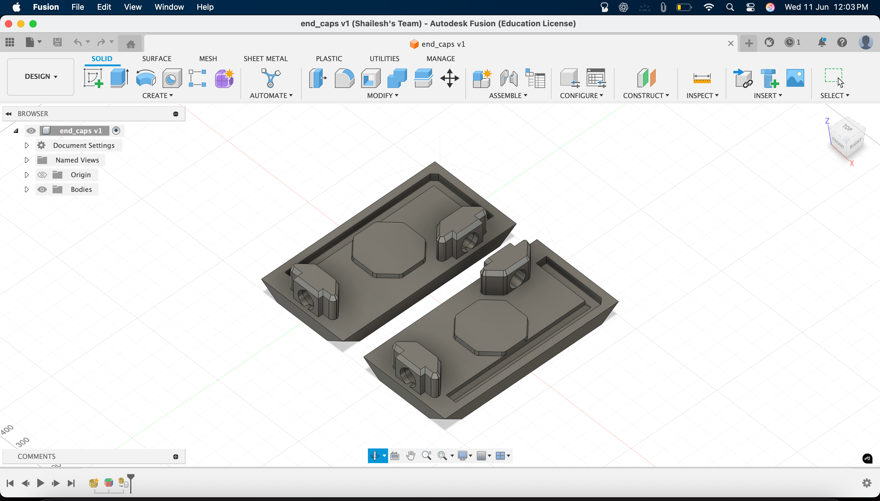 z-axis end caps