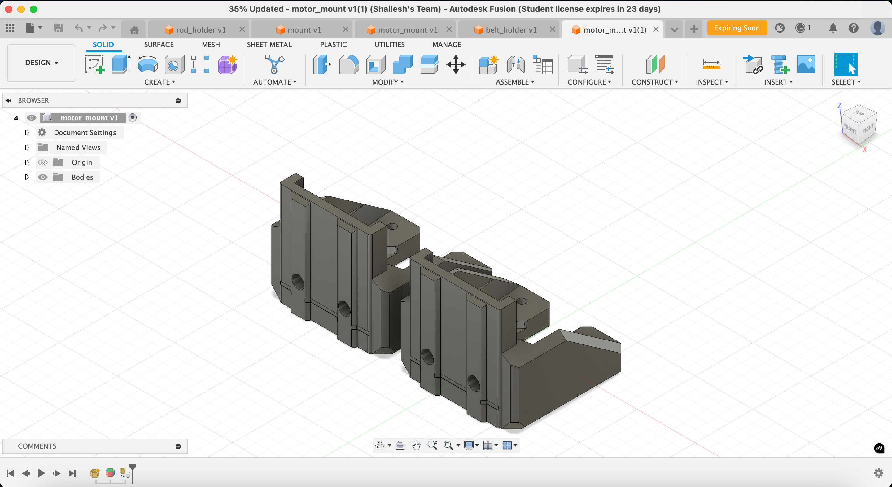 z-axis motor mount